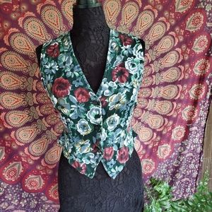 Vintage Kim Robert's Floral Vest